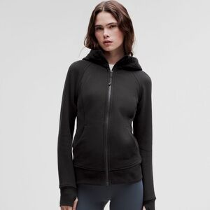 Black Scuba Full Zip-Up Hoodie